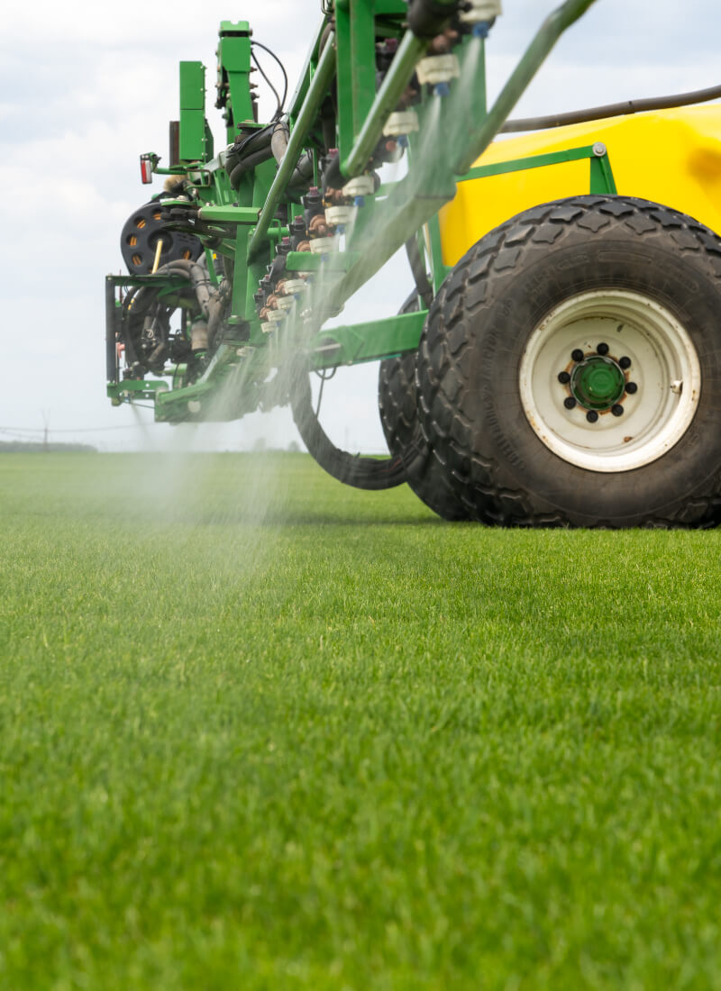 l'entretien des parcelles de pelouses en rouleaux